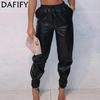 Women's Fashion Casual Fall Winter Solid Color Print High Waist Trousers Pants & Capris