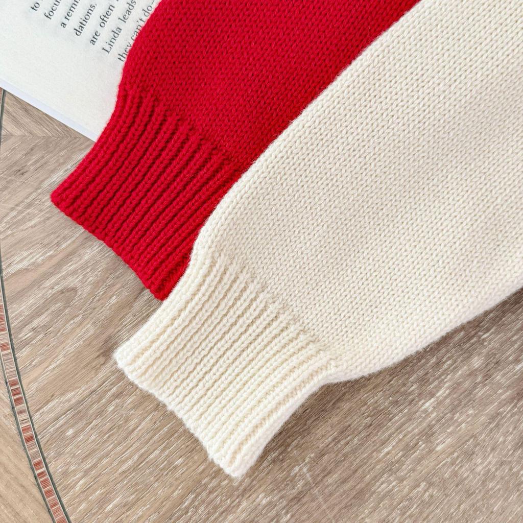 Best-Selling Knitted Plum Blossom & Deer Romper for Babies - Pure Cotton Spring & Autumn Suit for Boys and Girls (Full Moon, One Year Old)