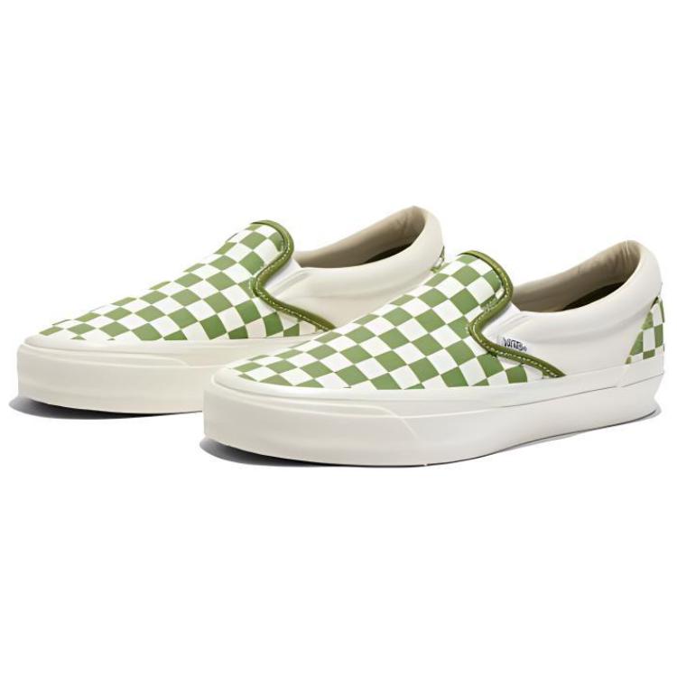Vans Premium Slip-On 98 Checkerboard - Pesto Green Unisex Sneakers VN000CSECIB
