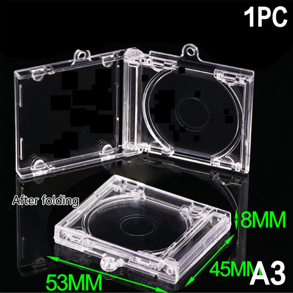 1 шт. пустой мини-чехол для компакт-дисков брелок для ключей для поделок рюкзак подвесной декоративный цепочка/зажим