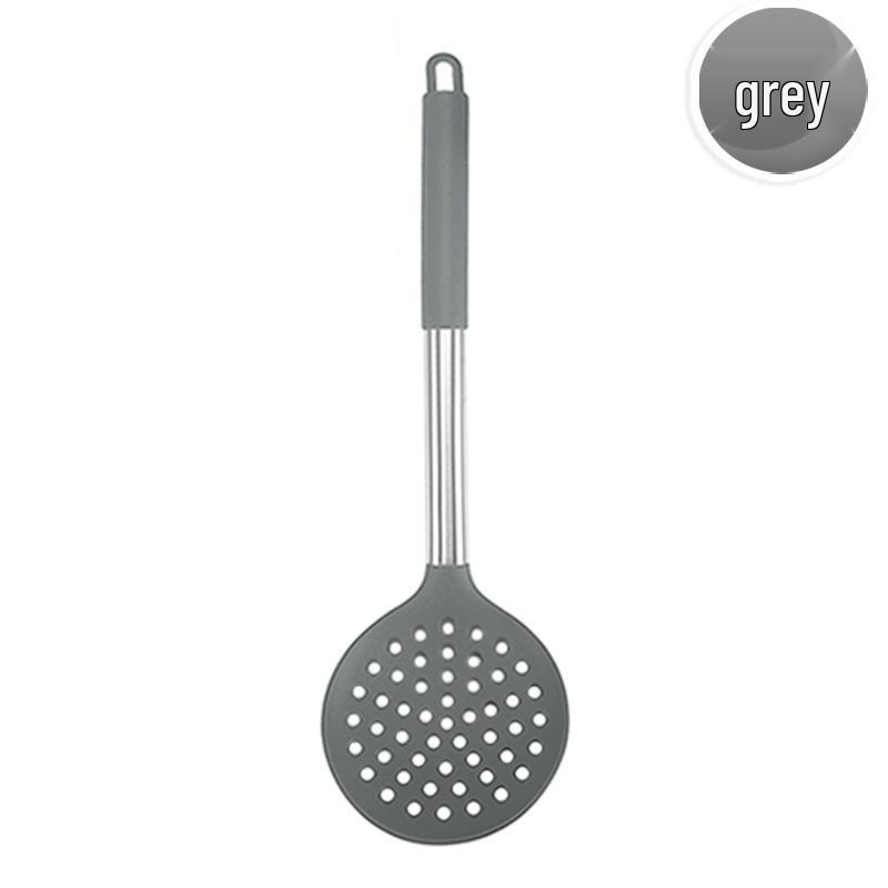 Черный набор кухонных принадлежностей из нержавеющей стали и с силиконовыми ручками, 15 предметов, с ведром для хранения