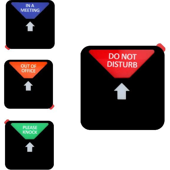 Office Privacy Sign,Do Not Disturb/Please Knock/Out of Office/in a Meeting Sign, Non-Scratch Magnetic Privacy Door Indicator That Lets Others Know