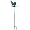 Crafts Metal Dragonfly Garden Stake Creative Luminous Ground Stake Art Colorful Garden Pile Flower Pot