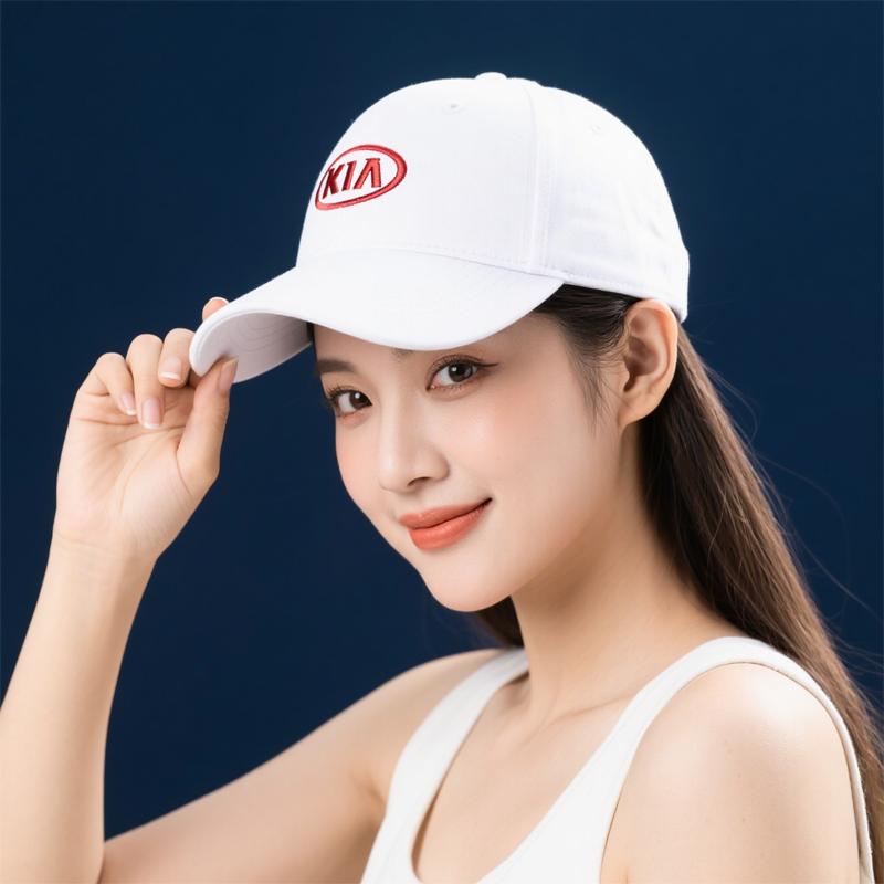 Trendy Embroidered Car Emblem Sunshade Hat Baseball Cap For KIA Rio 4 Ev3 ev6 Niro Stonic Sportage GT-Line Ceed Picanto Forte K9 NH8