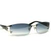 Domestic genuine product Police sunglasses men SPLC60J 579L 59 case UV cut rimless two-point Japan model 2021 oval titanium combination frame shiny