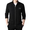 Autumn New Men's Casual Knit Cardigan Fashion Loose Solid Color Standing Collar Zipper Men's Sport Coat