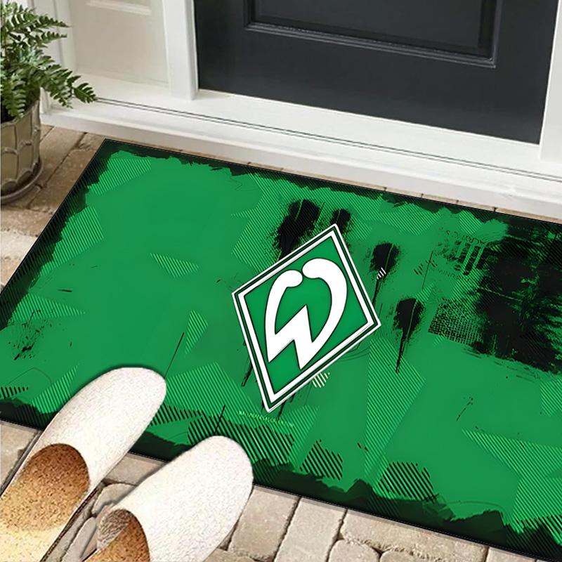 1PC rug Green And White Werder Carpet, Chair Rug,Area Rug for Office Bedroom living rooms bedroom, Doormat decor Christmas fan gifts