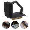 Multi Functional BBQ Cleaner Brush Plastic Copper Wire Scouring Pad Grill Brush  Backyard Party