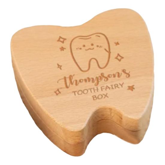 Деревянная коробочка для зубов Коробка для хранения молочных зубов Коробка для памятных вещей для детских зубов Витрина для зубов для детей Сохранение молочных зубов