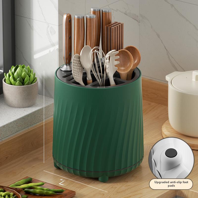 Multifunctional Rotating Knife and Utensil Organizer