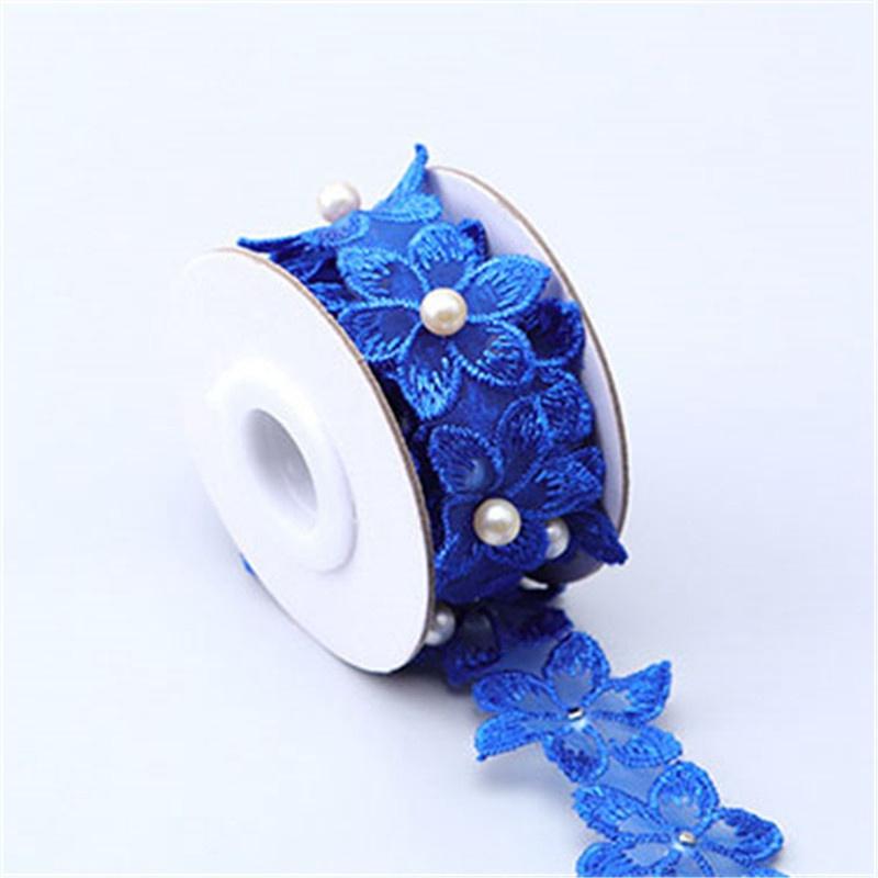 Изысканное свадебное платье, 1 ярд, аксессуары «сделай сам», кружевная вышитая лента, одежда, шитье, отделка цветами из бисера