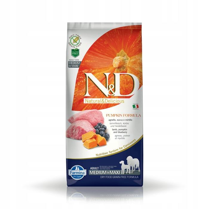 Farmina Nd Pumpkin Adult Med/Maxi Lamb Dry Food 12 1 Pc