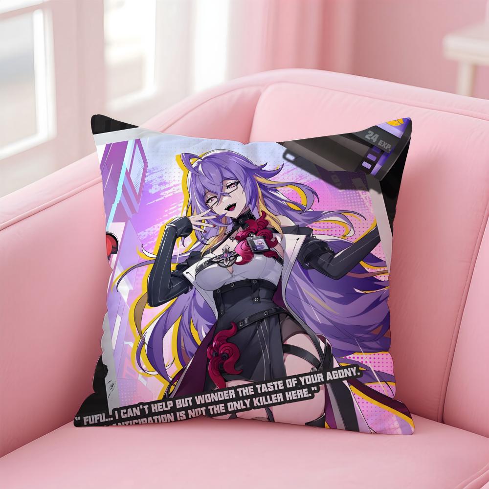 Animated NNeverness To Everness Cute ICONS Cushion Cover Pillow Case Soft Friendly Fabric Concealed Zipper