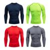 Мужской спортивный топ 3D Slim Fit Высокая эластичность Круглый вырез Быстросохнущий Длинные рукава Slim Fit Компрессионная футболка для коррекции фигуры Тренажерный зал Бег Баскетбол Футболка
