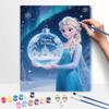 Disney Эльза С Рождеством Замок Масляная Живопись Набор Декор Дома Подарок