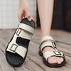 Fashion Fashion Leather Luxury Sandals Men's Summer Walking Shoes Brand Casual Beach Sandals Men Outdoor Walking Flats Man Brand Shoes