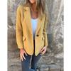 Women S Wool Blazer Single Breasted Turn Down Collar Solid Loose Fit Commute Style