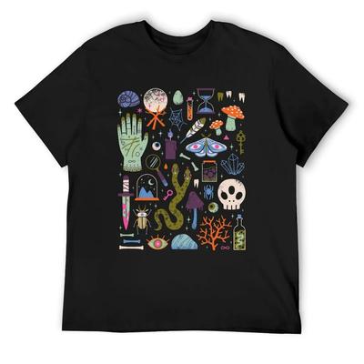 Футболка Curiosities аниме одежда больших размеров одежда больших размеров однотонные черные футболки мужские