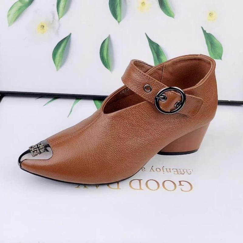 Новые туфли на среднем каблуке женские мокасины массивные туфли Мари Джейн осенняя мода новые туфли с острым носком туфли-лодочки ретро Mujer Zapatos