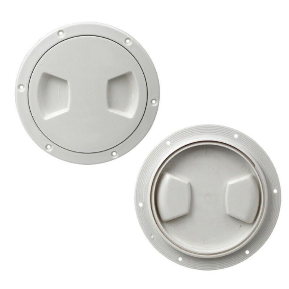 White Deck Inspection Access Plastic Boat Screw Out Plate Deck Cover Lid Access Hatch Boat