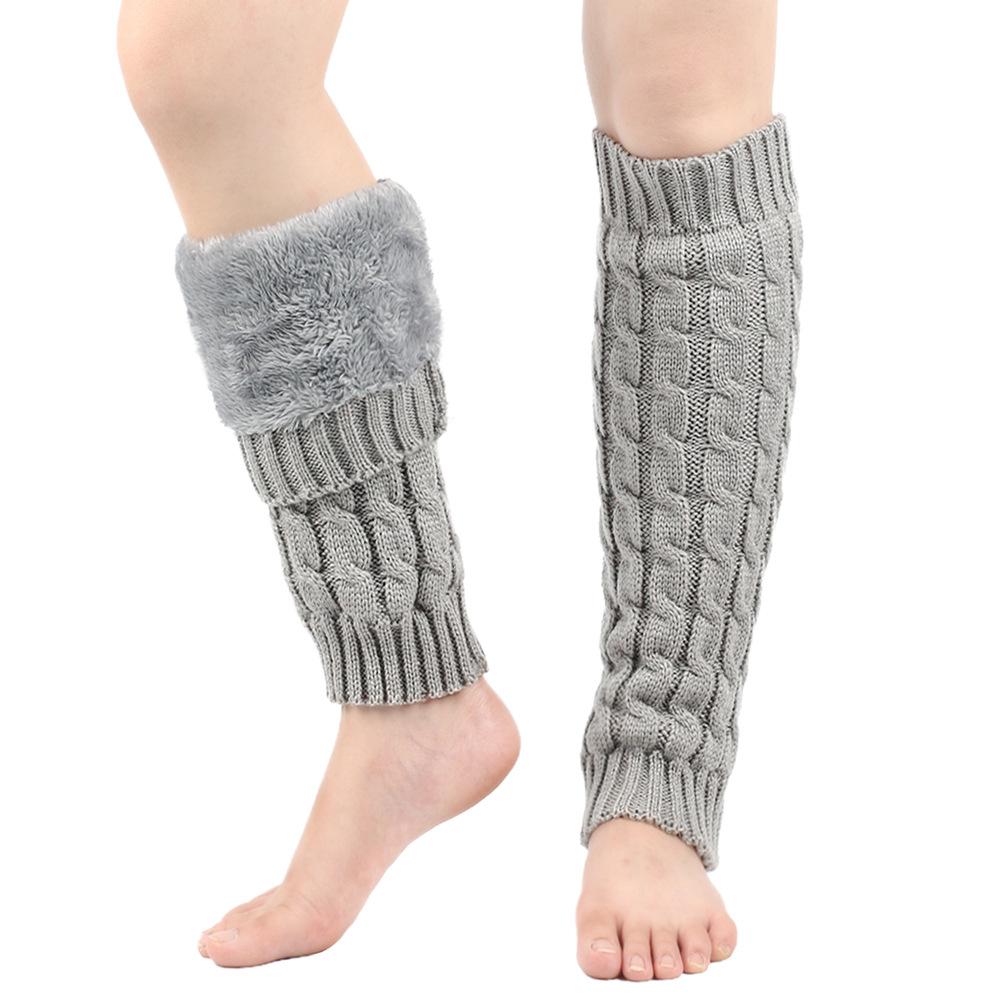 A Pair of Plush Sock Covers for Warm and Thick Leg Protection, Outdoor Cold Proof Foot and Leg Protection Covers