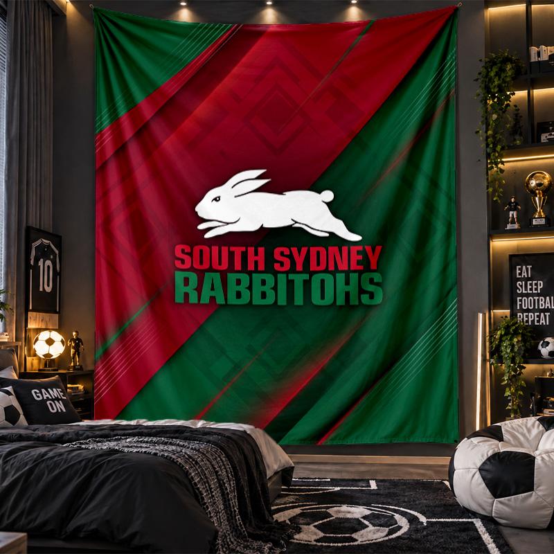 Wall Hanging Tapestry South Sydney Rabbitohs Print Cloth for Living Room Bedroom Home Decor