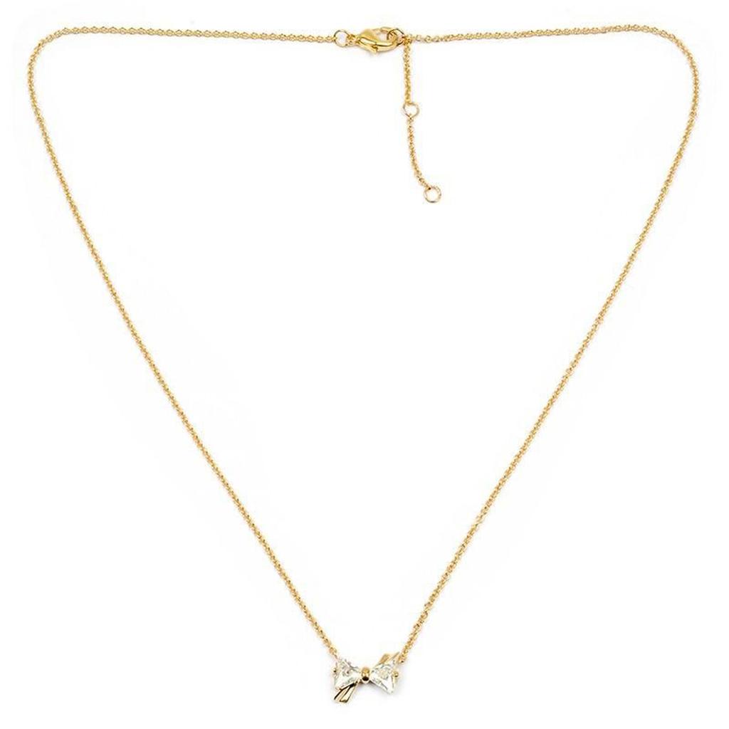 Les Trésors De Lily [L4352] - Позолоченное колье «Скарлетт», белое золото - 12x7 мм