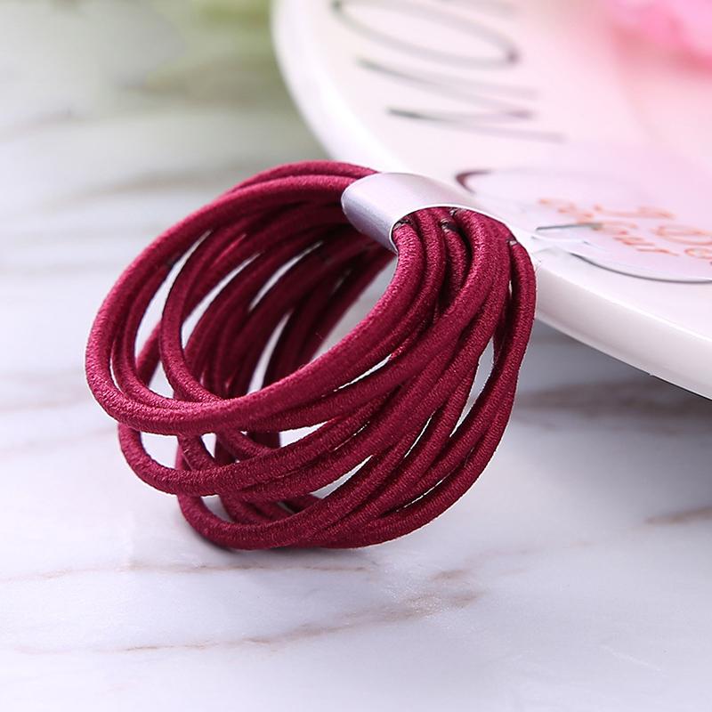 100PCS/bags 2mm Diameter 3cm Kids Nylon Elastic Hair Bands Ponytail Holder Rope Elasticity Hair Ties for DIY Hair Accessories