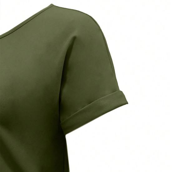 Женский спортивный костюм с коротким рукавом Yousheng, повседневный топ с круглым вырезом и джоггеры на шнурке с карманами, женский спортивный комплект из двух частей