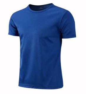 Quick-drying crew neck sports T-shirt gym fitness shirt training running T-shirt men's breathable sportswear