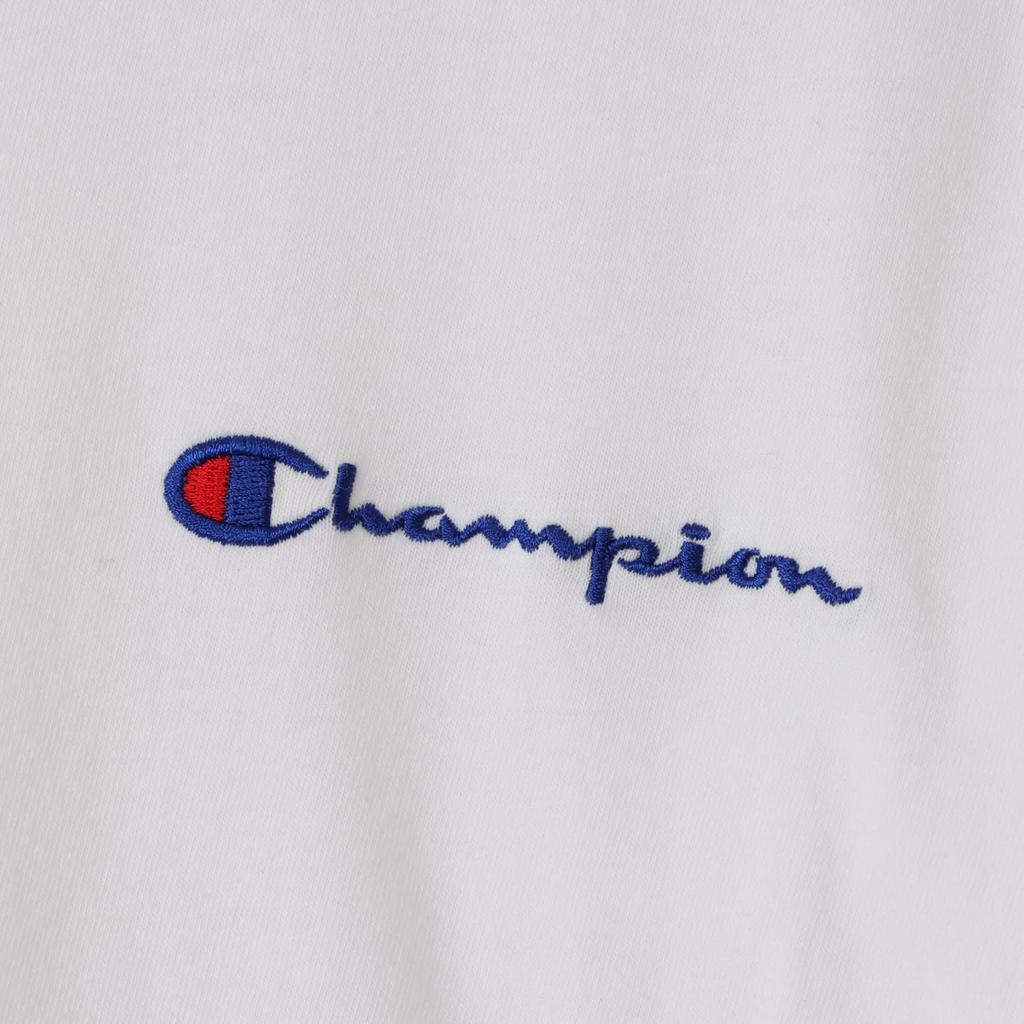 Long Long Round Script Long Sleeve Basic M [Champion] T-shirt, Sleeve, Neck, 100% Cotton, Embroidery, Logo, T-Shirt, C8-W420Z, Men's, White,
