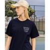 Sunday Tennis Club American Vintage Sports Style Letter Print Casual Pure Cotton Short Sleeve T-shirt Women