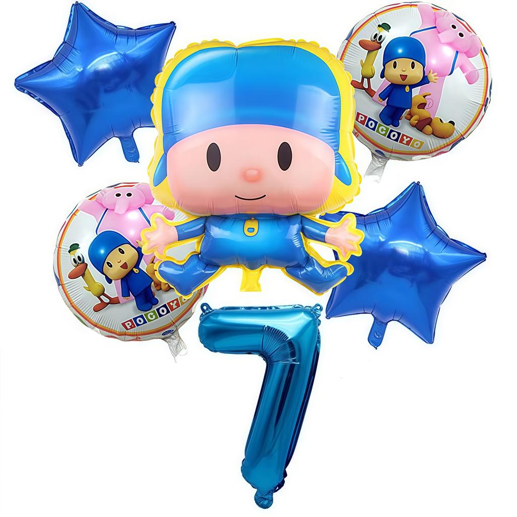 Украшения на День Рождения Pocoyo Одноразовая Посуда Стакан Тарелка Воздушный Шар Баннер Для Детей Подарок Декор для Детского Праздника Товары для Вечеринки Подарок