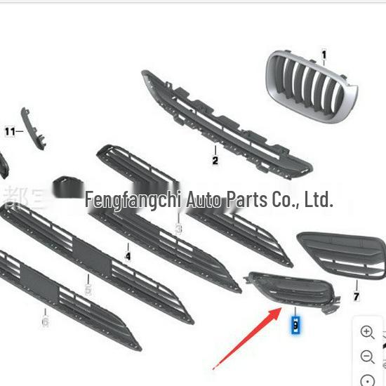 Front Bumper Left & Right Wind Nets for BMW X4 (51117348109, 51117348110)