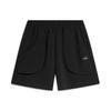 Li Ning Sports Trend Series Solid Color Ice Feel Loose Casual Shorts Women Shorts Black AKSU322-2