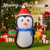 3,5 фута Надувная игрушка Пингвин Пряничный человечек Двор Газон Вечеринка Украшение со светодиодной подсветкой Рождественские товары для дома Украшения Подарки
