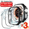 Чехол из ТПУ для Apple Watch Ultra1/2/3 49 мм, противоударный бампер из ТПУ + мягкая защитная пленка для экрана для Apple Watch Ultra3/2/1 49 мм