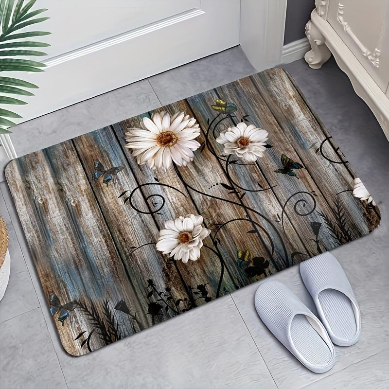 1 шт. винтажные кухонные коврики с геометрическим принтом ромашки, абсорбент, кухонный коврик против усталости для кухни, пола, офиса, раковины