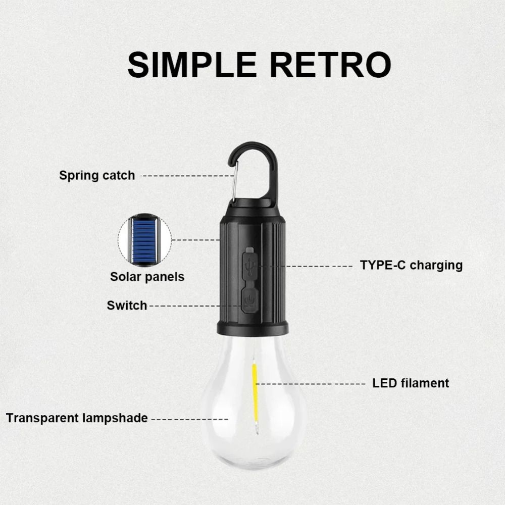 4 Modes LED Lighting Lantern Rechargeable Camping Lamp Portable Solar Powered LED Lamp Fishing