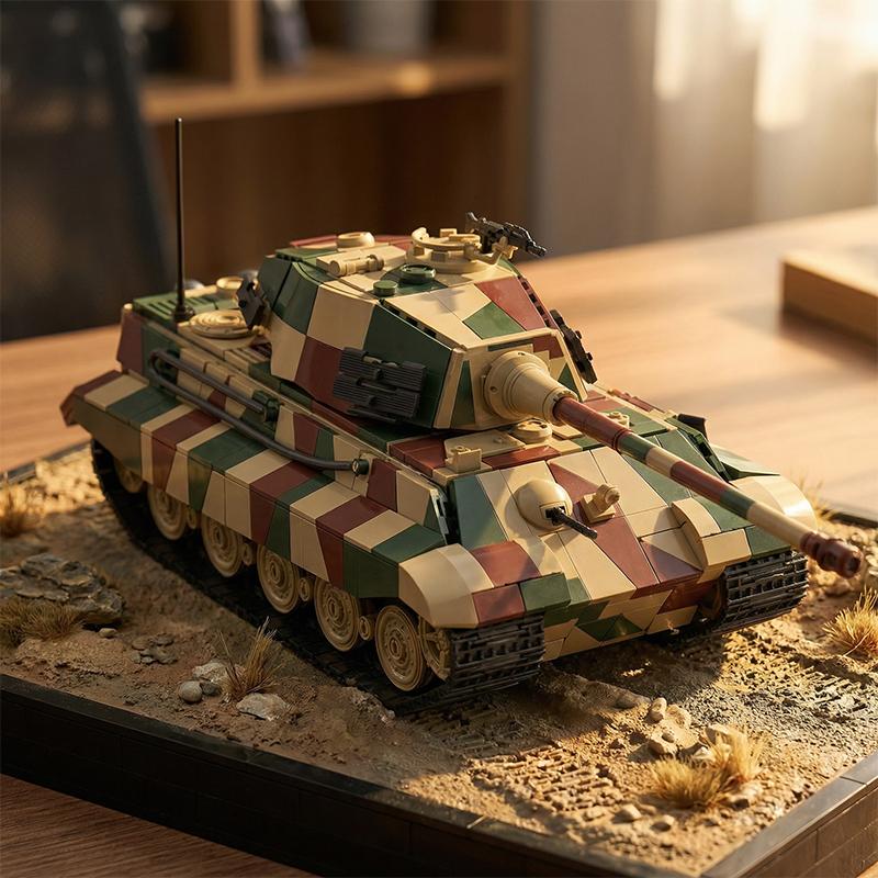 Военный Тяжелый Танк Королевский Тигр 2 Строительные Блоки MOC Армейская Бронетехника DIY Сборка Кирпичики Образовательная Игрушка Подарок для Взрослых 1780шт