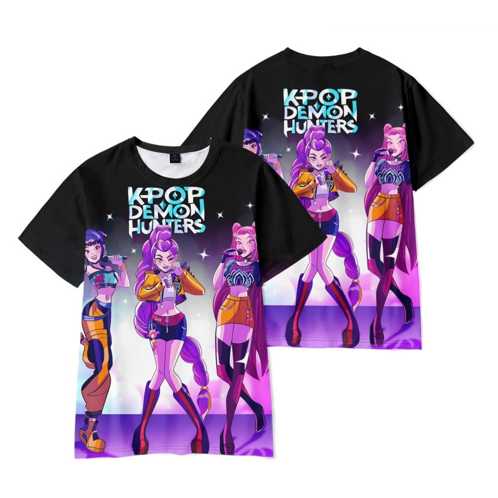 20 Colors KPop Demon Hunters Merch 2025 Tee T-shirt Merch Men Short Sleeve Tee Unisex Tops Clothes Causal Female Y2K Tops