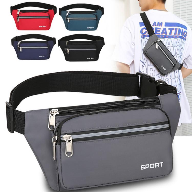 Unisex Waterproof Multi-pocket Waist Bag - Durable Mobile Phone Fanny Pack