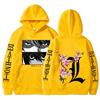 Толстовки с капюшоном «Тетрадь смерти» для мужчин и женщин, модная забавная уличная одежда из японского аниме, Harajuku, толстовки с принтом Ягами, легкие глаза, топы унисекс