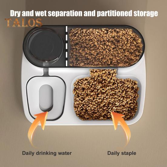 Кормушка для кошек и диспенсер для воды, комплект без электричества, автоматическая кормушка большой емкости для маленьких и средних собак, домашних животных, щенков и котят