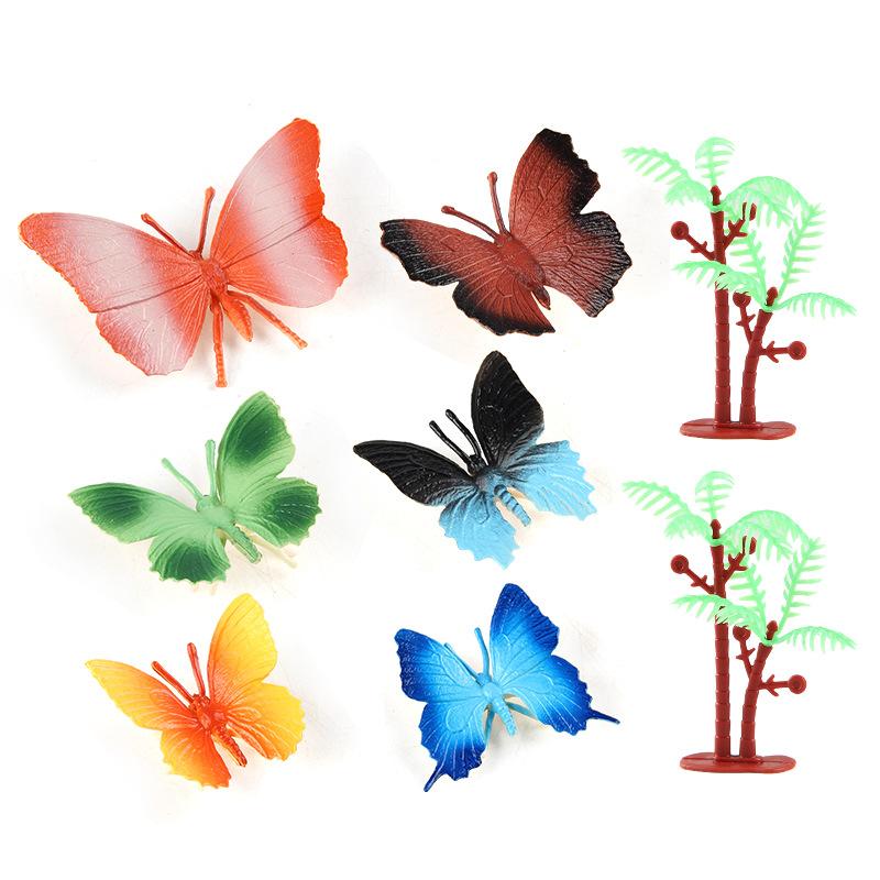 Имитация Насекомое Модель Животного Набор из 8 штук Бабочка Набор из 6 штук Жук Скорпион Муравей Сороконожка Статическая Фигурка Игрушка