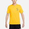Nike Cartoon Sun Hand Print Graphic Letter Crew Neck Short Sleeve T-Shirt Men Tops Yellow DV3189-728