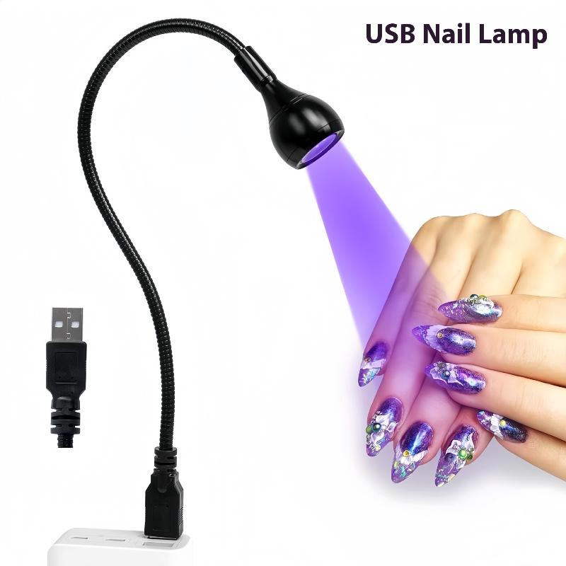 {MX} 360° Adjustable 6W UV Light Nail Dryer 7 LEDs Clip Nail Lamp Desk UV Light For Nail Gel Polish Salon Home Use