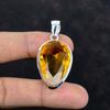 Faceted Citrine Pendant Genuine Gemstone Pendant Unique Jewelry 925 Sterling Silver Pendant Handmade Pendant Silver Jewelry Engagement Gifts