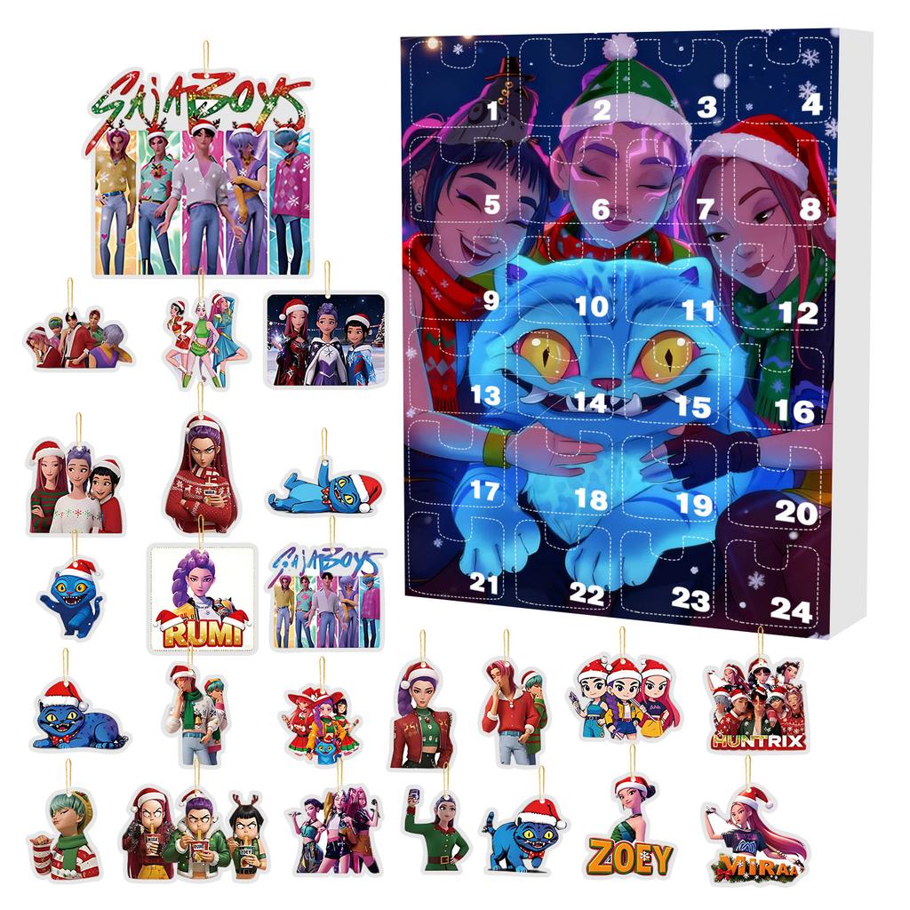 Адвент-календарь содержит 24 подарка, милые фигурки кукольный адвент-календарь, календарь обратного отсчета с игрушками-сюрпризами, коллекционные фигурки в подарок для детей