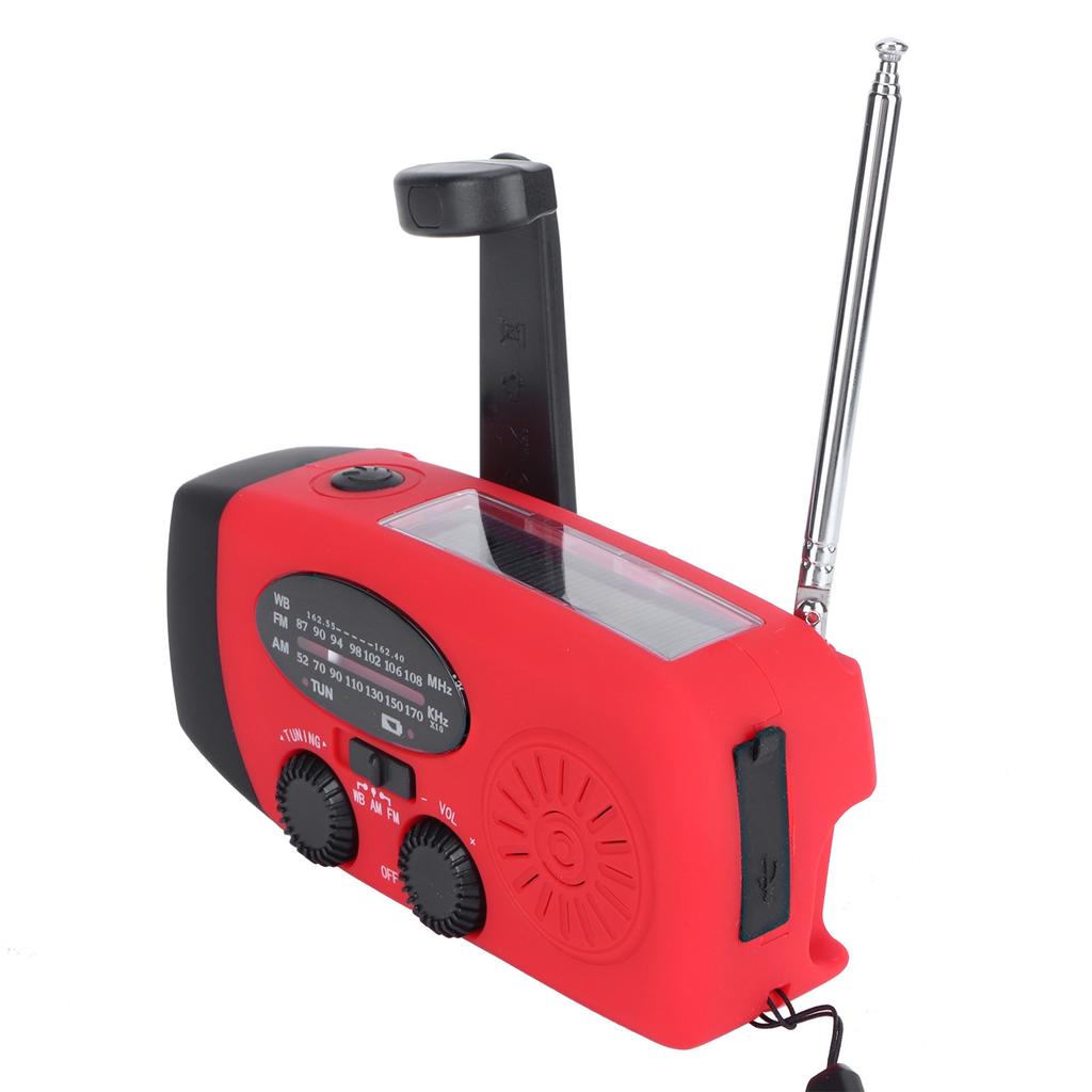 QQT088 ABS Solar Energy Emergency Multifunction Hand Crank Radio Support FM AM Flashlight